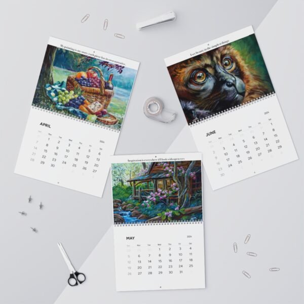 Ginger Cook's 2024 "Art & Optimism" Wall Calendars for 2024 - Two Sizes Available - DP - Image 12