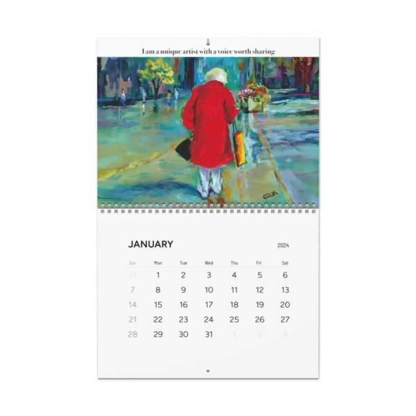 Ginger Cook's 2024 "Art & Optimism" Wall Calendars for 2024 - Two Sizes Available - DP - Image 8