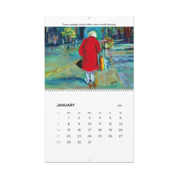 Ginger Cook's 2024 "Art & Optimism" Wall Calendars for 2024 - Two Sizes Available - DP - Image 2