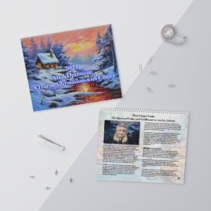 Ginger Cook's 2024 "Art & Optimism" Wall Calendars for 2024 - Two Sizes Available - DP