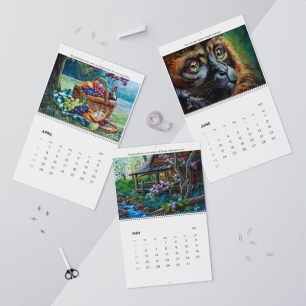 Ginger Cook's 2024 "Art & Optimism" Wall Calendars for 2024 - Two Sizes Available - DP - Image 5