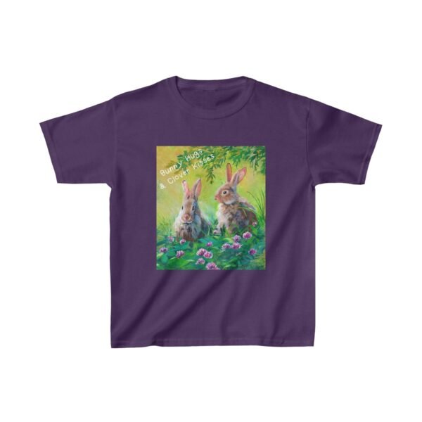 Bunny Hugs & Clover Kisses - Two Bunny Buddies - Kids Heavy Cotton™ Tee - MD - Image 9