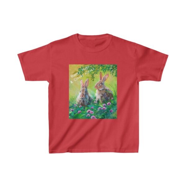 Bunny Hugs & Clover Kisses - Two Bunny Buddies - Kids Heavy Cotton™ Tee - MD - Image 11