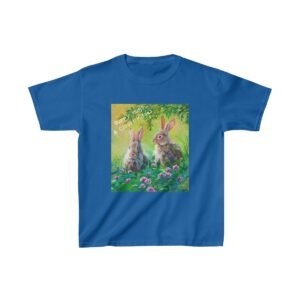 Bunny Hugs & Clover Kisses - Two Bunny Buddies - Kids Heavy Cotton™ Tee - MD