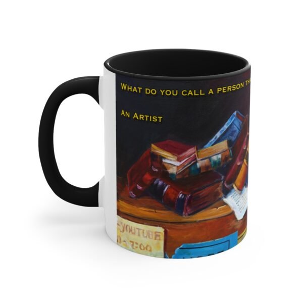 Bookshelf - An Artist - Accent Coffee Mug, 11oz, DP - Image 6