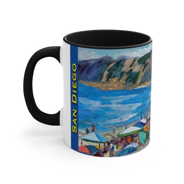 Fourth of July 2020 San Diego - Accent Coffee Mug, 11oz, DP - Image 6