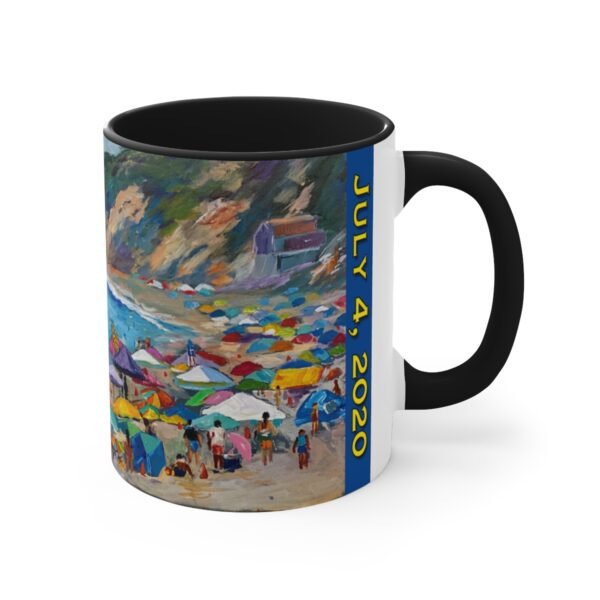 Fourth of July 2020 San Diego - Accent Coffee Mug, 11oz, DP - Image 7