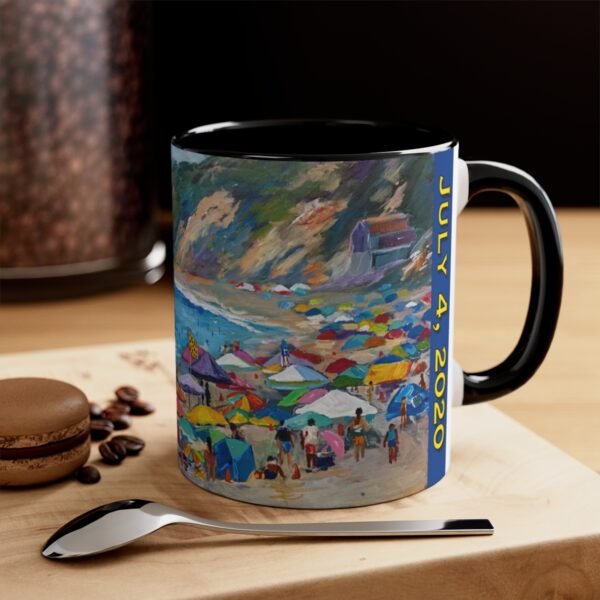 Fourth of July 2020 San Diego - Accent Coffee Mug, 11oz, DP - Image 8