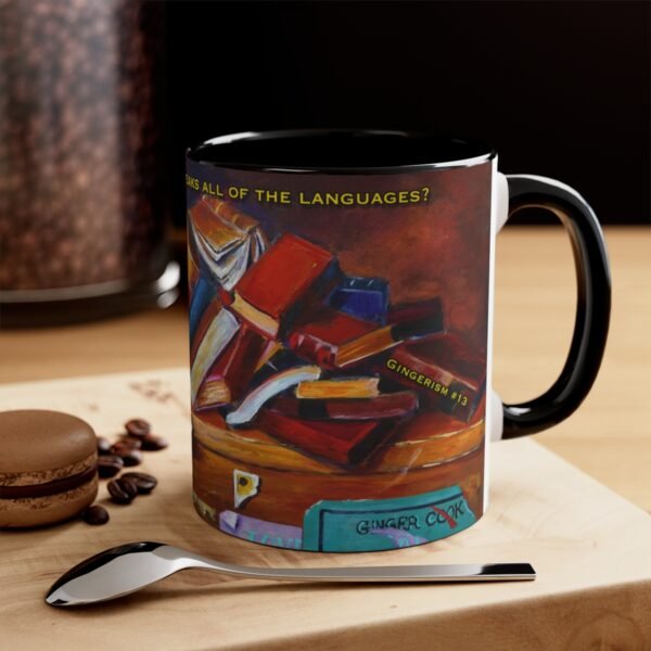 Bookshelf - An Artist - Accent Coffee Mug, 11oz, DP - Image 8