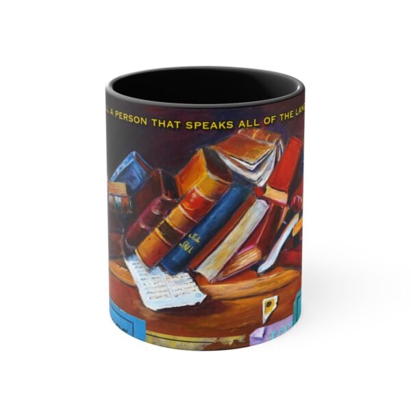 Bookshelf - An Artist - Accent Coffee Mug, 11oz, DP - Image 5