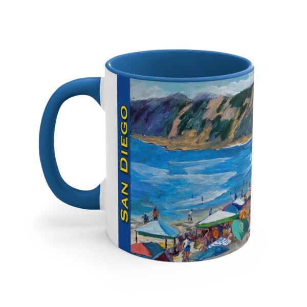 Fourth of July 2020 San Diego - Accent Coffee Mug, 11oz, DP - Image 3