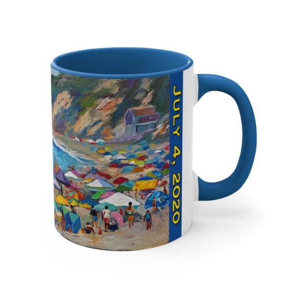 Fourth of July 2020 San Diego - Accent Coffee Mug, 11oz, DP - Image 4