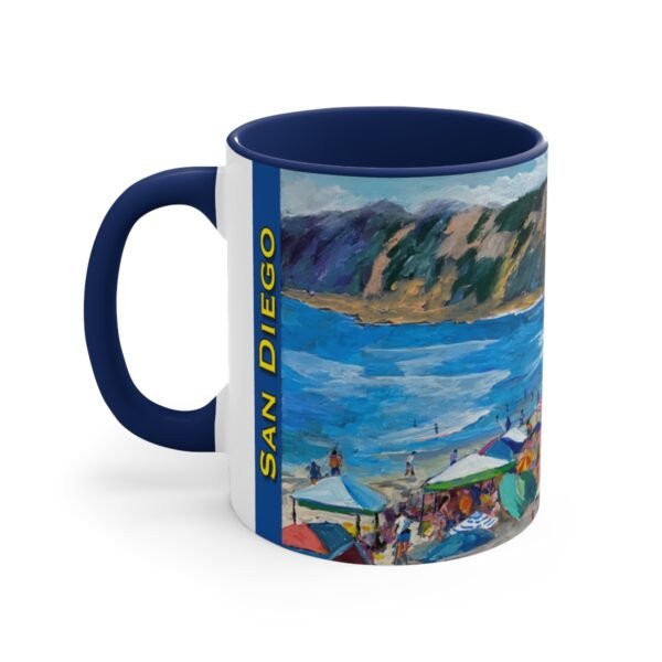 Fourth of July 2020 San Diego - Accent Coffee Mug, 11oz, DP - Image 10
