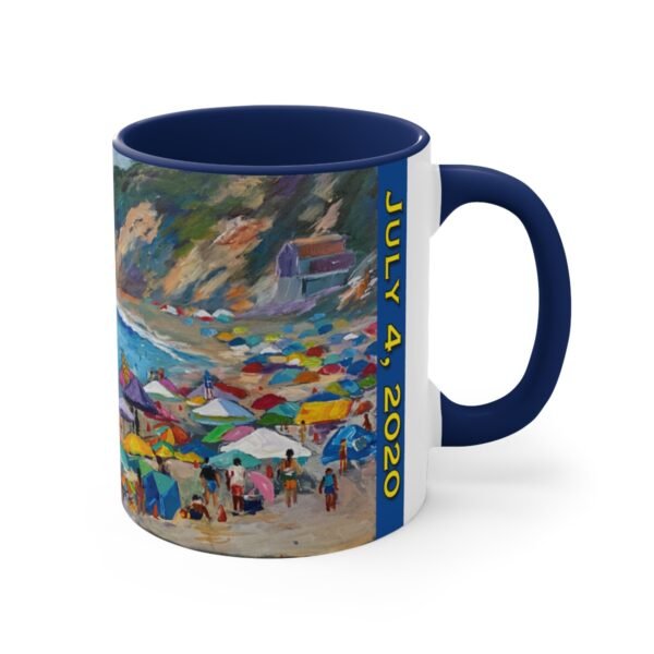 Fourth of July 2020 San Diego - Accent Coffee Mug, 11oz, DP - Image 11