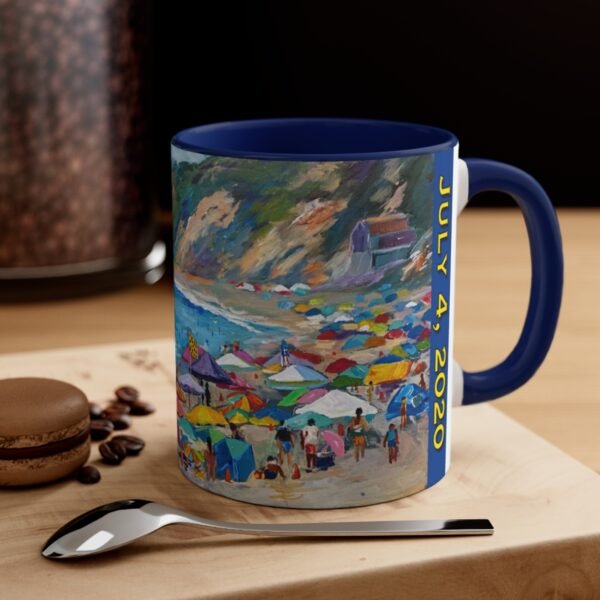 Fourth of July 2020 San Diego - Accent Coffee Mug, 11oz, DP - Image 12