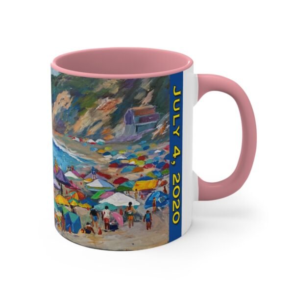 Fourth of July 2020 San Diego - Accent Coffee Mug, 11oz, DP - Image 15