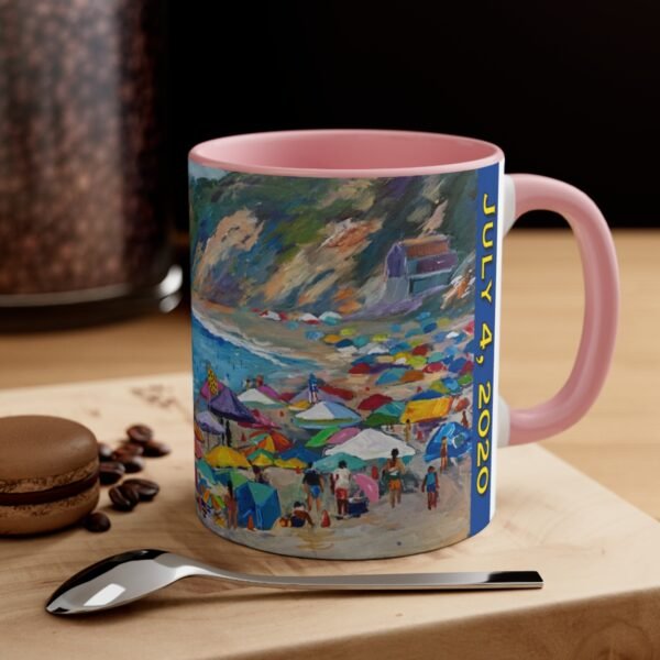 Fourth of July 2020 San Diego - Accent Coffee Mug, 11oz, DP - Image 16