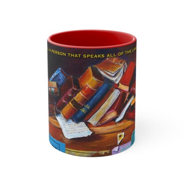 Bookshelf - An Artist - Accent Coffee Mug, 11oz, DP - Image 2