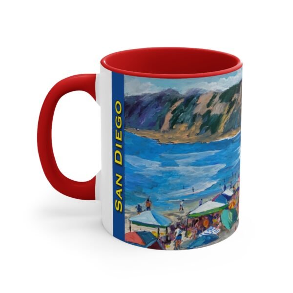 Fourth of July 2020 San Diego - Accent Coffee Mug, 11oz, DP - Image 18