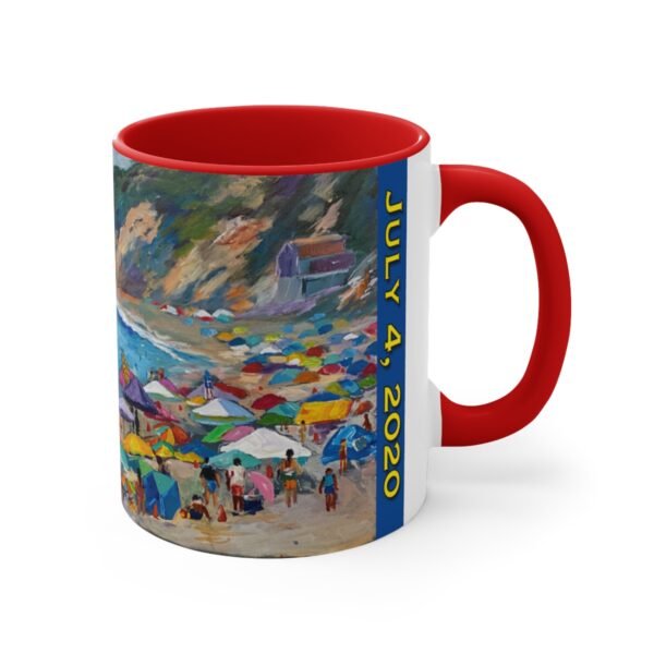Fourth of July 2020 San Diego - Accent Coffee Mug, 11oz, DP - Image 19