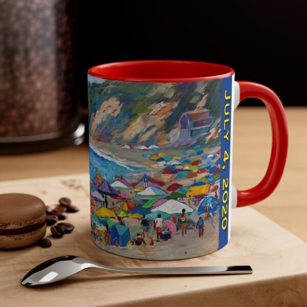 Fourth of July 2020 San Diego - Accent Coffee Mug, 11oz, DP - Image 20