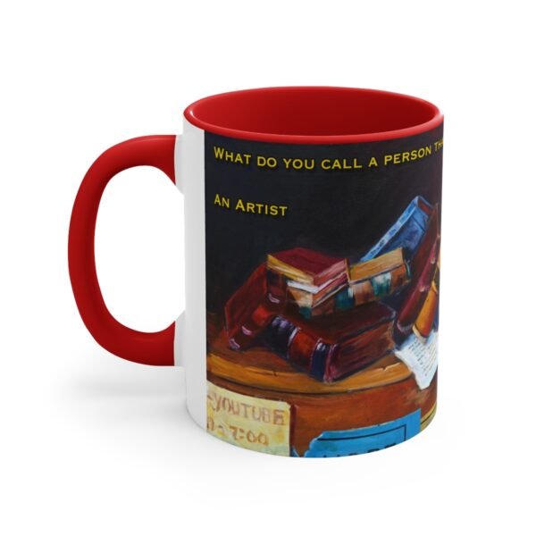 Bookshelf - An Artist - Accent Coffee Mug, 11oz, DP - Image 3